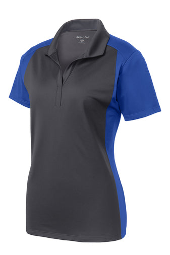 Sport-Tek Ladies Colorblock Micropique Sport-Wick Polo