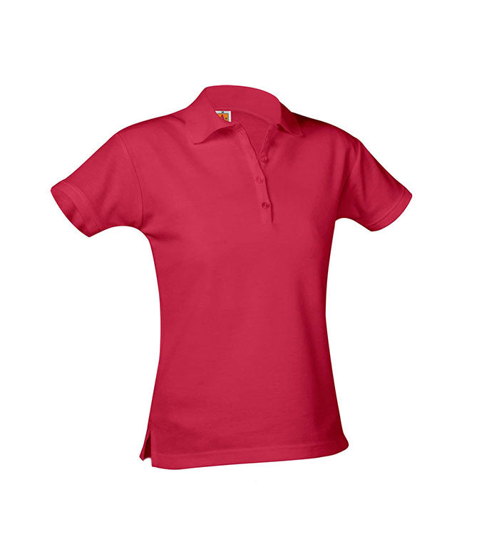 Ladies Pique Knit Short Sleeve Polo