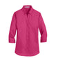 Port Authority Ladies 3/4-Sleeve SuperPro Twill Shirt