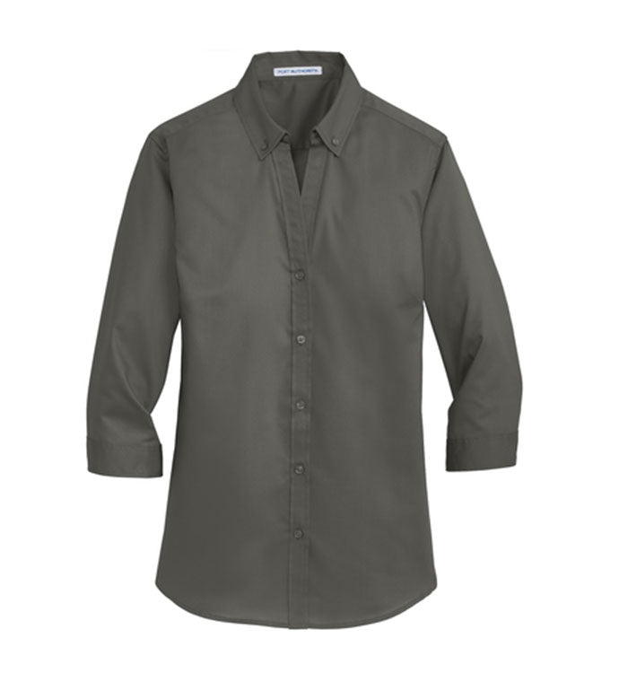 Port Authority Ladies 3/4-Sleeve SuperPro Twill Shirt