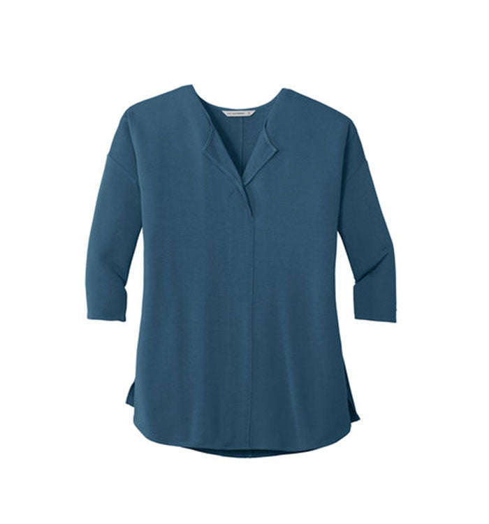 Port Authority Ladies Concept 3/4-Sleeve Soft Split Neck Top