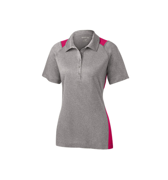 Sport-Tek Ladies Heather Colorblock Contender Polo