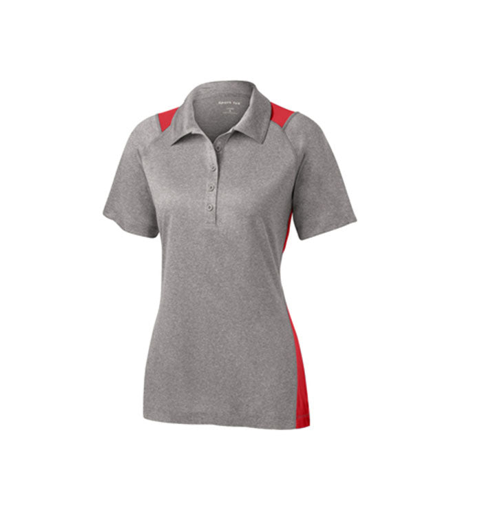 Sport-Tek Ladies Heather Colorblock Contender Polo