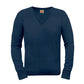 Fine-Gauge V-Neck Long-Sleeve Pullover