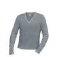 Jersey V-Neck Long-Sleeve Pullover