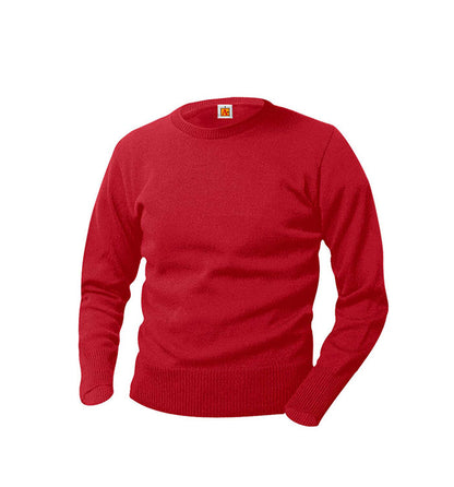 Jersey Crewneck Long-Sleeve Pullover